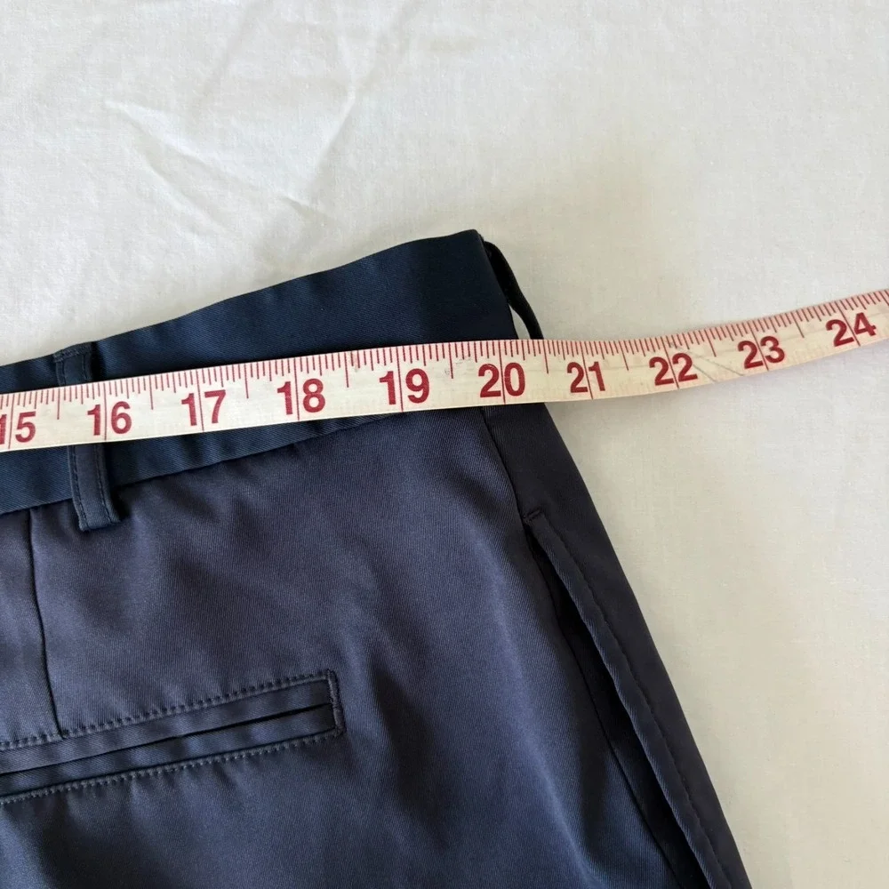 Slazenger Mens Navy Blue Flat Front Regular Fit Performance Golf Shorts Size 40